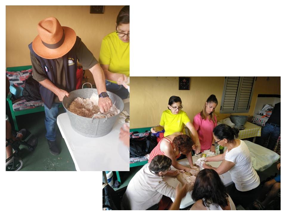 En las imágenes artesanos y usuarios compartiendo experiencias