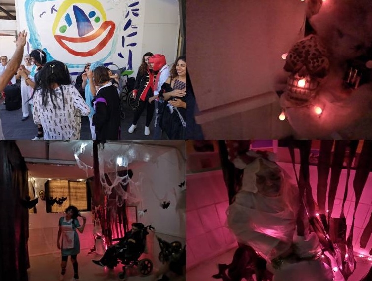 En las imágenes distintos momentos de la fiesta de Halloween