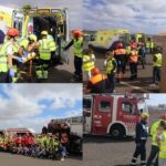 En las imágenes distintos momentos del simulacro realizado el 9 de noviembre de 2019